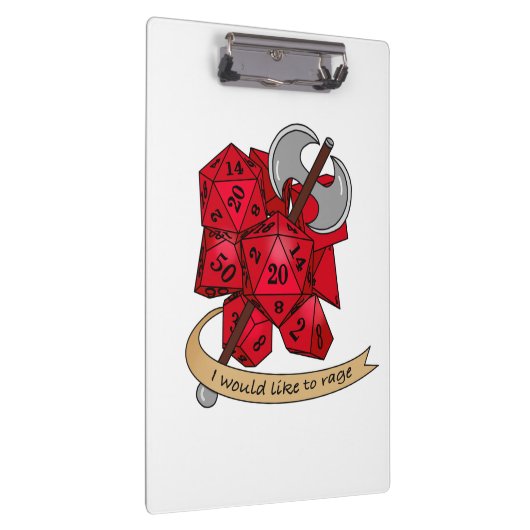 Barbarian Dice Design Klemmbrett (Rechts)