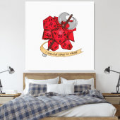 Barbarian Dice Design Leinwanddruck (Insitu (Schlafzimmer))