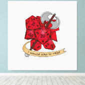 Barbarian Dice Design Leinwanddruck (Insitu (Holzboden))