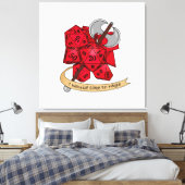 Barbarian Dice Design Leinwanddruck (Insitu (Schlafzimmer))