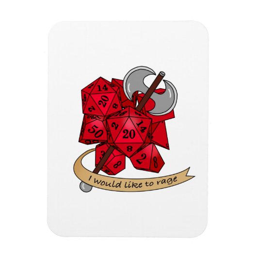 Barbarian Dice Design Magnet (Vertikal)