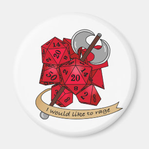 Barbarian Dice Design Magnet