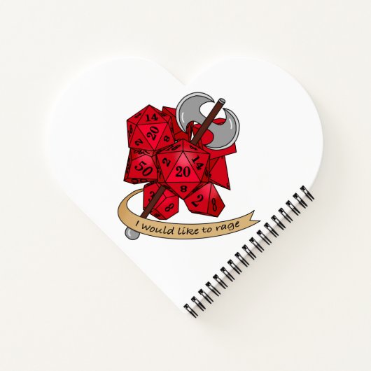 Barbarian Dice Design Notizblock (Rückseite)