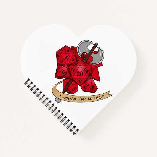 Barbarian Dice Design Notizblock (Vorderseite)