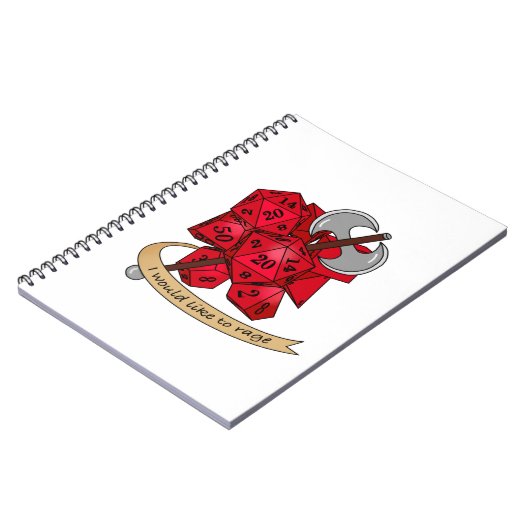 Barbarian Dice Design Notizblock (Linke Seite)
