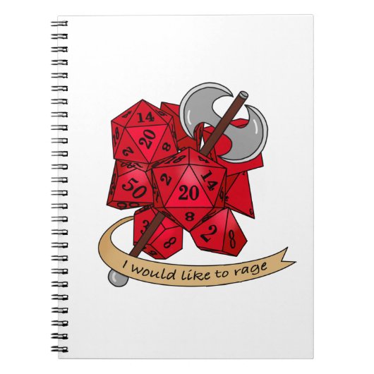 Barbarian Dice Design Notizblock (Vorderseite)