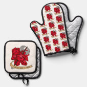 Barbarian Dice Design Ofenhandschuh & Topflappen-Set (Vorderseite/Rückseite)