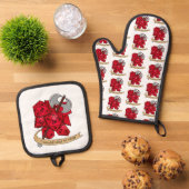 Barbarian Dice Design Ofenhandschuh & Topflappen-Set (Oben Unten)