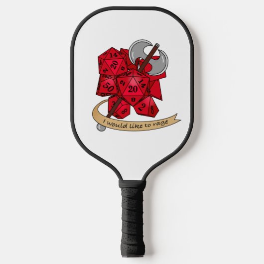 Barbarian Dice Design Pickleball Schläger (Vorderseite)