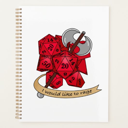 Barbarian Dice Design Planer (Vorderseite)