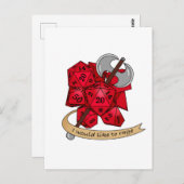 Barbarian Dice Design Postkarte (Vorne/Hinten)