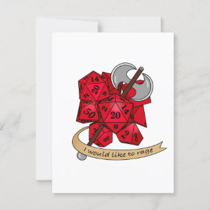 Barbarian Dice Design Postkarte