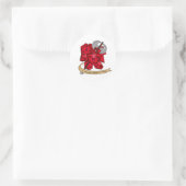 Barbarian Dice Design Runder Aufkleber (Tasche)