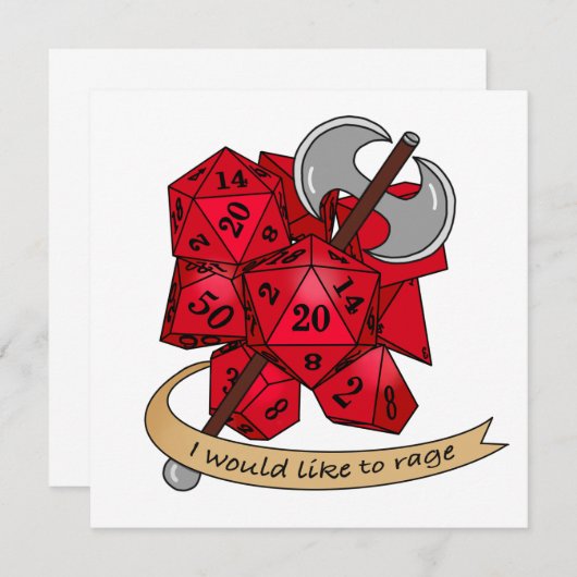 Barbarian Dice Design Save The Date (Vorne/Hinten)