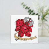 Barbarian Dice Design Save The Date (Stehend Vorderseite)