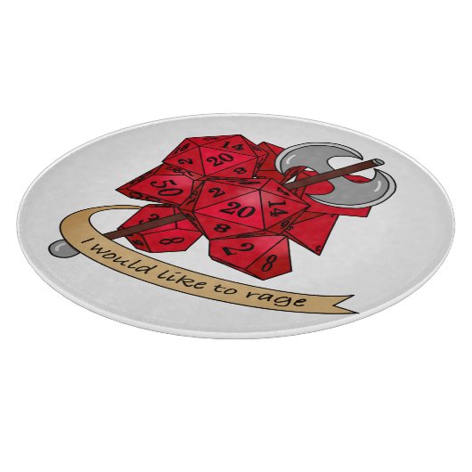 Barbarian Dice Design Schneidebrett (Ecke)