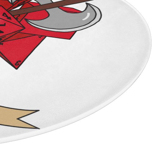 Barbarian Dice Design Schneidebrett (Ecke)