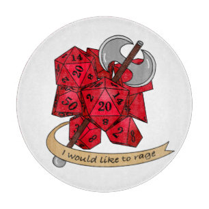 Barbarian Dice Design Schneidebrett