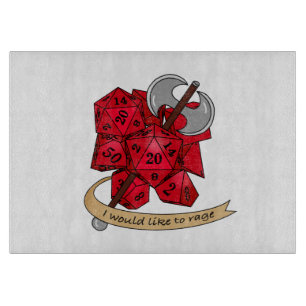 Barbarian Dice Design Schneidebrett
