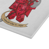 Barbarian Dice Design Schneidebrett (Ecke)