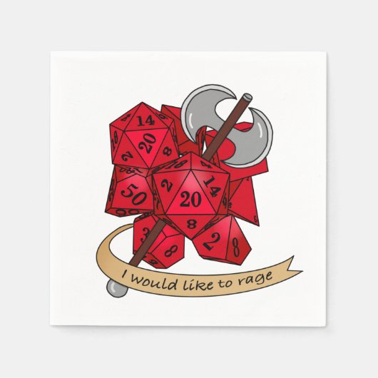 Barbarian Dice Design Serviette (Vorderseite)