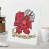 Barbarian Dice Design Sockelschild (In Situ)