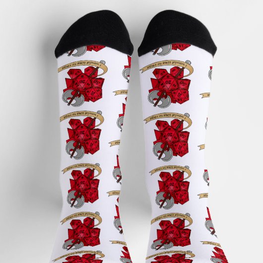 Barbarian Dice Design Socken (Oben)