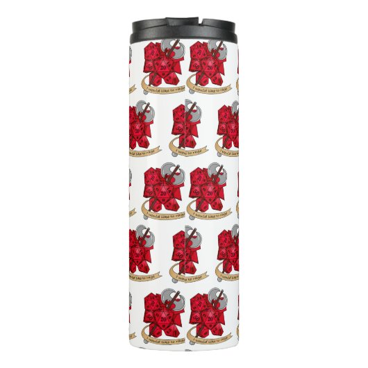 Barbarian Dice Design Thermosbecher (Rückseite)