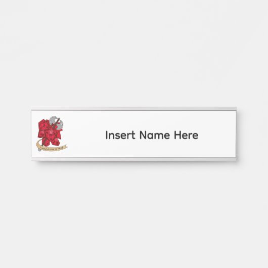 Barbarian Dice Design Türschild (Vorderseite )