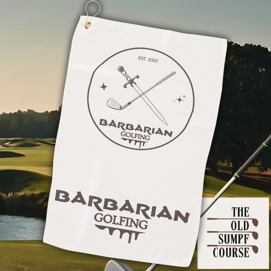 Barbarian Golfing Golfhandtuch