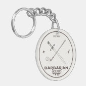 Barbarian Golfing Schlüsselanhänger (Vorderseite links)