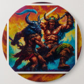 Barbarian King Fight Button (Vorderseite)