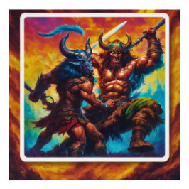 Barbarian King Fight Fotodruck