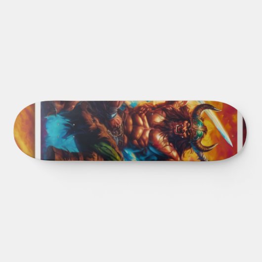 Barbarian King Fight Skateboard (Horizontal)