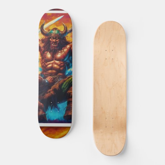Barbarian King Fight Skateboard (Vorderseite)