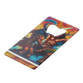 Barbarian King Fight Stainless Steel Bottle Opener Geldbeutel Flaschenöffner (Vorderseite Schrägansicht)