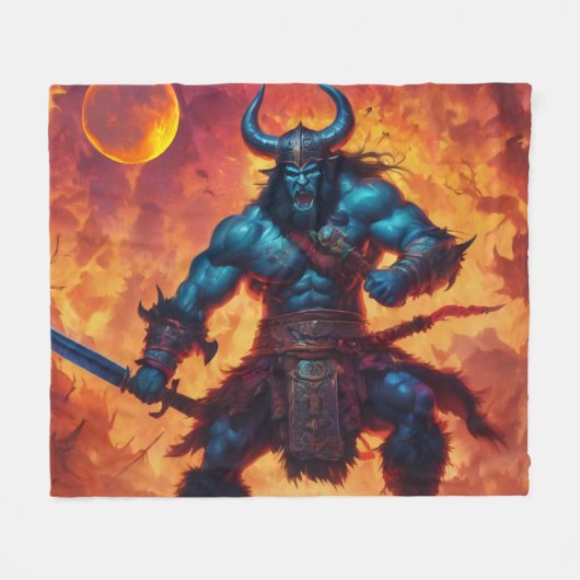 Barbarian King Fleecedecke (Vorderseite (Horizontal))