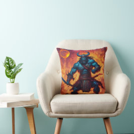 Barbarian King Throw Pillow Kissen