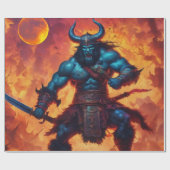 Barbarian King Wrapping Paper Geschenkpapier (Flach)