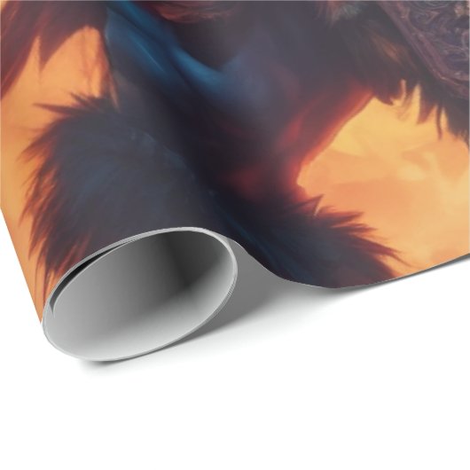 Barbarian King Wrapping Paper Geschenkpapier (Rolleneckpunkt)