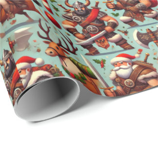Barbarian-Themed Christmas Wrapping Paper Geschenkpapier
