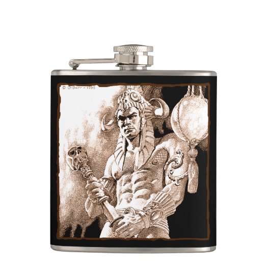 Barbarian Warrior Flask Flachmann (Vorderseite)