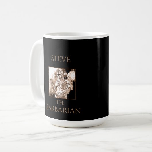 Barbarian Warrior Personalisiert Kaffeetasse (Vorderseite Links)