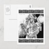 Barbarian Warrior Postcard Postkarte (Vorne/Hinten)