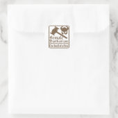 Barbarian weiblich runder aufkleber (Tasche)
