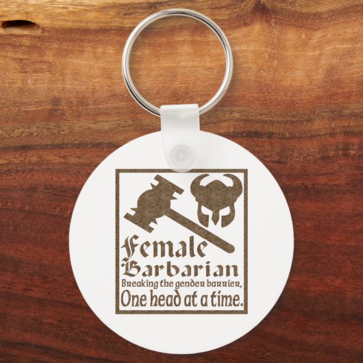 Barbarian weiblich schlüsselanhänger (Vorderseite)