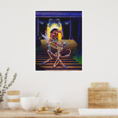 Barbarisch mit Skelettassistent Poster (Küche)