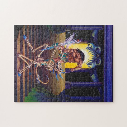 Barbarisch mit Skelettassistent Puzzle (Horizontal)