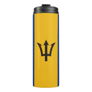 Barbarische Bajan-Flagge Gesamtabdeckung Thermosbecher