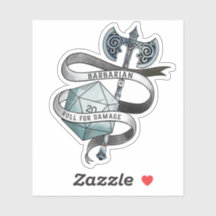 Barbarische Rolle für Schaden d20 großartige Axt